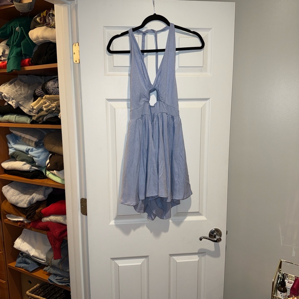 SHIEN- Light Blue Romper.